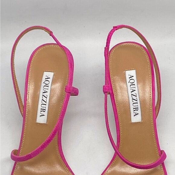 Aquazzura Sleek 75MM Strappy Suede Sandals size 36.5 - Picture 4 of 13